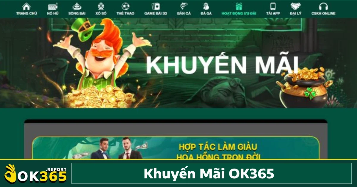 Khuyến mãi Ok365 1 Khuyến mãi Ok365 cho tân thủ – Tặng ngay khi đăng ký