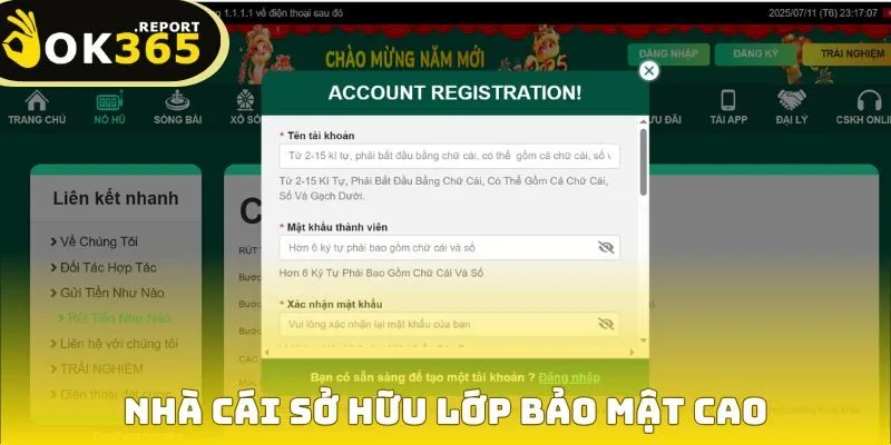 Ok365 178 Nhà cái sở hữu lớp bảo mật cao