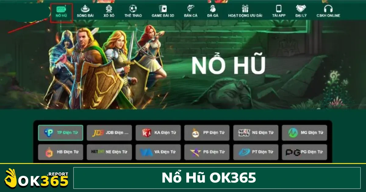Nổ hũ Ok365 1 Nổ hũ Ok365 là một trong những trải nghiệm giải trí hấp dẫn hàng đầu dành cho cộng đồng yêu thích casino và game đổi thưởng tại Việt Nam.
