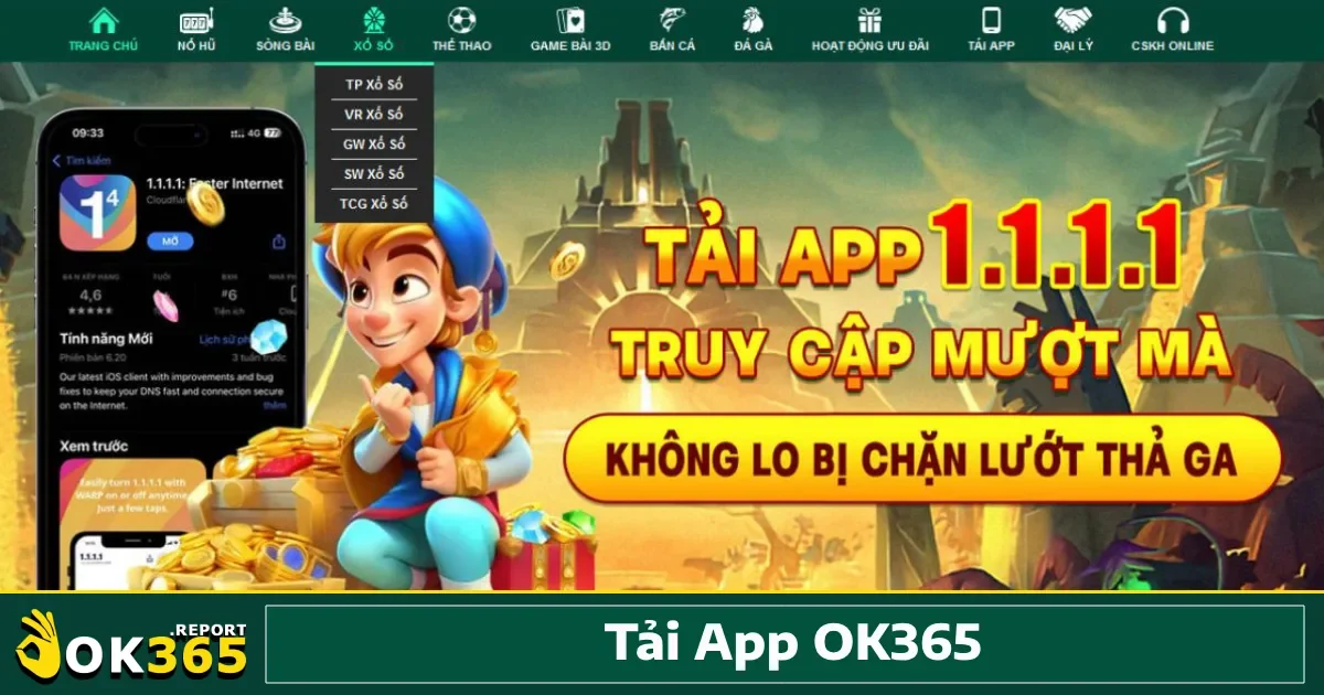 Tải App Ok365 1 Tải app Ok365 mang lại trải nghiệm cá cược mượt mà, linh hoạt và phù hợp với nhịp sống hiện đại.